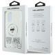 8. Etui Karl Lagerfeld Liquid Glitter Choupette Head Magsafe na iPhone 16 - przezroczyste