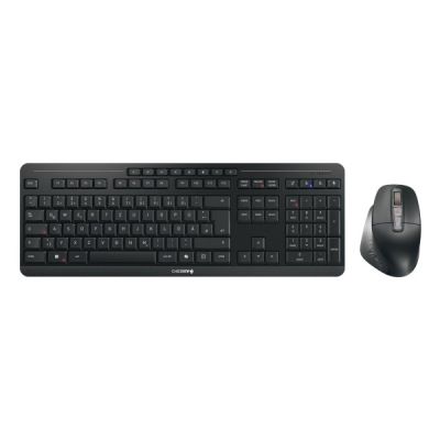 CHERRY Stream desktop ultimate klawiatura Dołączona myszka Dom/Biuro USB + RF Wireless + Bluetooth QWERTZ Niemiecki Czarny
