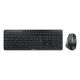 CHERRY Stream desktop ultimate klawiatura Dołączona myszka Dom/Biuro USB + RF Wireless + Bluetooth QWERTZ Niemiecki Czarny