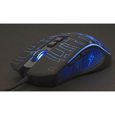 10. GEMBIRD GAMINGOWA MYSZ Z PODŚWIETLENIEM RGB USB, CZARNA