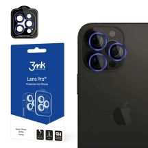 Osłona na aparat 3mk Lens Protection Pro - z niebieską ramką do iPhone 15 Pro