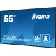 17. iiyama LH5565UHSB-B1 signage display Kiosk 138,7 cm (54.6") LED Wi-Fi 800 cd/m2 4K Ultra HD Czarny Procesor wbudowany Android 11 24/7