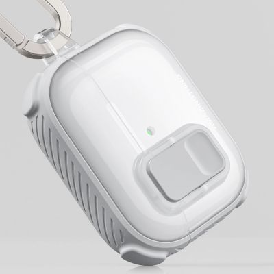 13. Etui AMAZINGTHING Titan Pro Mag Case Clear do AirPods Pro 3 - białe