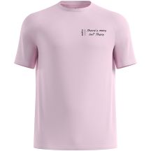 Koszulka z krótkim rękawem męska ODLO T-shirt crew neck s/s ESSENTIAL PRINT różowa