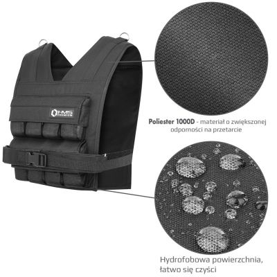 32. Kamizelka treningowa z obciążeniem 16kg Cordura HMS KTO16