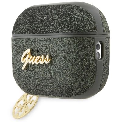 3. Etui Guess Glitter Flake 4G Charm na AirPods Pro 2 - zielone