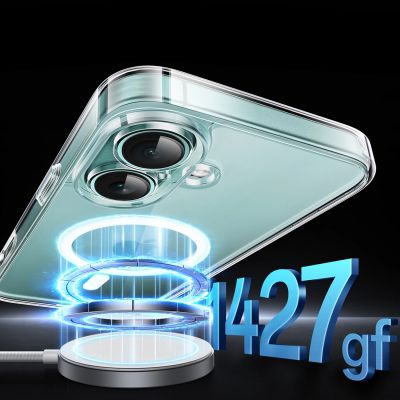 3. Etui Ugreen Classy Clear Magnetic z MagSafe na iPhone 16 Plus - przezroczyste