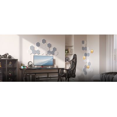 7. Govee H606A Glide Hexagon Light Panels Ultra 7-pack | Oświetlenie LED | RGBIC, 2.4GHz Wi-Fi, Bluetooth