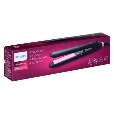 6. Prostownica do włosów Philips StraightCare Essential BHS378/00 (50W; kolor czarny)