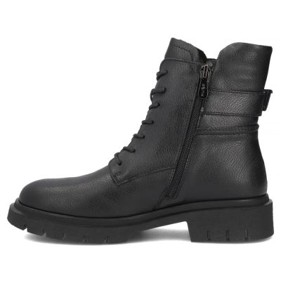 3. Skórzane botki damskie workery czarne Filippo DBT8018