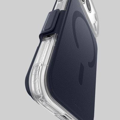 14. Etui AMAZINGTHING Titan Pro Lens Flip Set na iPhone 18 Pro Max z portfelem kompatybilne z MagSafe - granatowe
