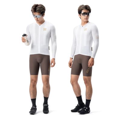 6. Koszulka rowerowa Rockbros YDCX008 Diamond z długim rękawem rozmiar S - biała