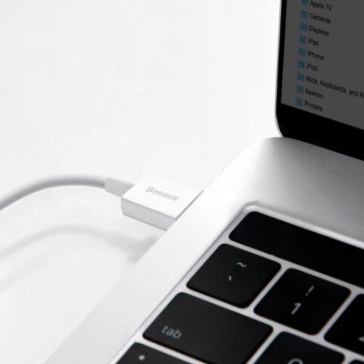 11. Baseus Superior kabel USB - USB Typ C 66 W 6A 1 m Biały (CATYS-02)