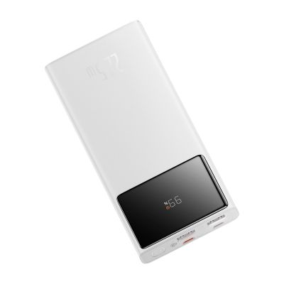 2. Powerbank Baseus Star-Lord 10000mAh 22,5W z wyświetlaczem cyfrowym i kablem USB-C 3A 30cm - biały