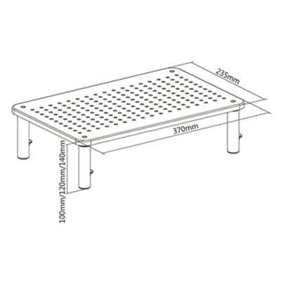 6. GEMBIRD REGULOWANY STOJAK NA MONITOR/LAPTOP (KSZTAŁT PROSTOKĄTNY)