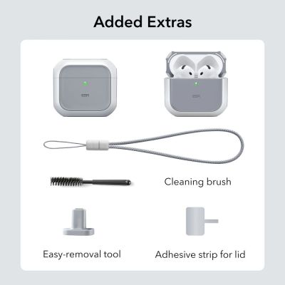 8. Etui ESR Orbit Halolock MagSafe na Apple AirPods 4 - białe