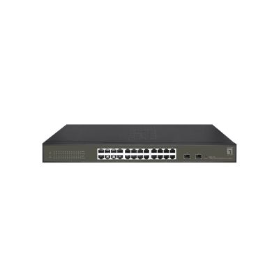 5. Przełącznik LevelOne Hilbert 26-portowy Gigabit Smart Lite - 24 x Gigabit RJ45 - 2 x Gigabit SFP (GES-2126)