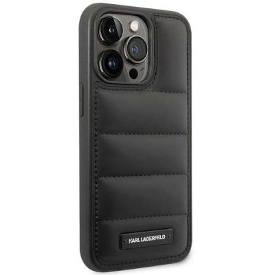4. Etui Karl Lagerfeld Puffy Elongated Logo na iPhone 14 Pro Max - czarne