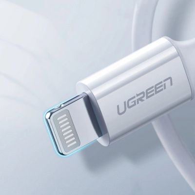 6. Ugreen kabel przewód MFi USB Typ C - Lightning 20W 3A 0.25 m biały (US171)