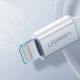 6. Ugreen kabel przewód MFi USB Typ C - Lightning 20W 3A 0.25 m biały (US171)