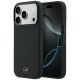 Etui Mercedes Leather Mesh with Bow Line MagSafe na iPhone 17 Pro - czarne