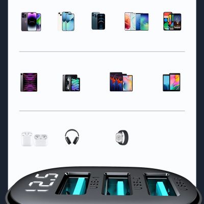 15. Ładowarka samochodowa Joyroom JR-CCD03 3.4A z wyświetlaczem 3x USB-A - czarna