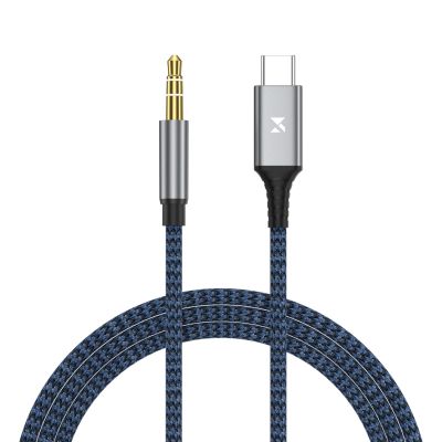 2. Kabel Wozinsky WAK-CJ USB-C do mini jack 3.5 mm adapter DAC 1 m - szary