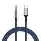 2. Kabel Wozinsky WAK-CJ USB-C do mini jack 3.5 mm adapter DAC 1 m - szary