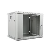 Szafa jednosekcyjna Lanberg WF01-6409-10S (9U; 500mm / 600mm / 450 mm; wisząca; Szklane; 19''; kolor szary)