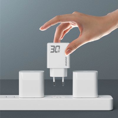 5. Ładowarka sieciowa GaN Dudao A30EU 30W USB-A / USB-C - biała