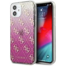 Etui Guess 4G Gradient na iPhone 12 mini - różowe