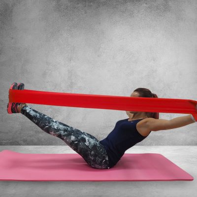 14. Guma Fitness Profit 120*15*0,55 cm czerwona  DK 2227