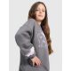 4. Bluza dresowa oversize nierozpinana bez kaptura dziewczęca 4F 4FJRAW25TSWSF2438-22S
