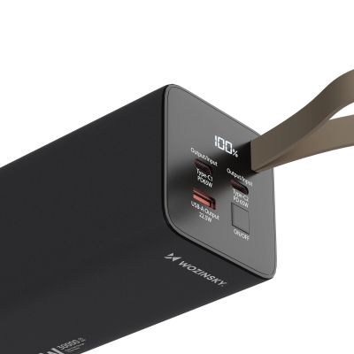 3. Powerbank Wozinsky K65+ 65W 30000mAh 2x USB-C, 1x USB-A 65W - szary