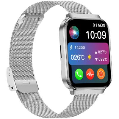 8. Smartwatch Gravity Srebrny Pasek + Bransoleta GT44-4