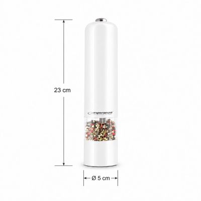 5. Młynek do pieprzu Esperanza Malabar EKP001W (kolor biały)
