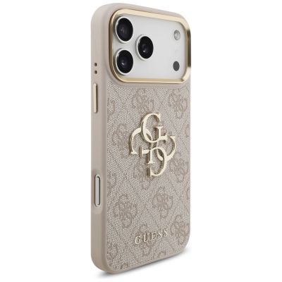 4. Etui Guess 4G Big 4G Classic Logo Big Strap Metal Buttons na iPhone 17 Pro Max - różowe