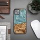 2. Etui Bewood Unique Uran z drewna i żywicy na iPhone 15 Plus - niebiesko-białe