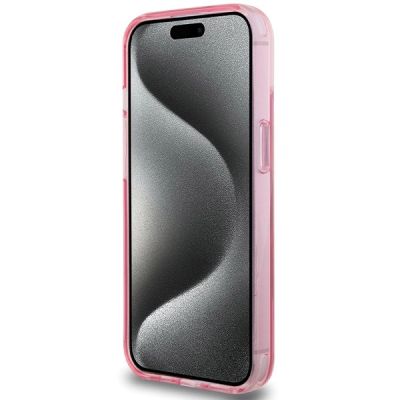 5. Etui Karl Lagerfeld Ring Stand Choupette Head MagSafe do iPhone 15 - różowe
