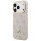 2. Etui Guess 4G Strass Logo & Big Strap Metal Buttons MagSafe na iPhone 17 Pro - różowe