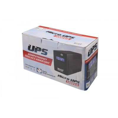7. Zasilacz awaryjny  MicroUPS 1000VA/600W 1*9Ah