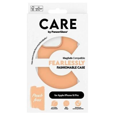 4. Etui CARE by PanzerGlass Fashion Case z MagSafe na iPhone 16 Pro - pomarańczowe