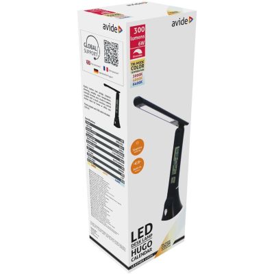 3. Avide ABLDLC-6W-B-HG lampa stołowa LED Czarny, Brązowy