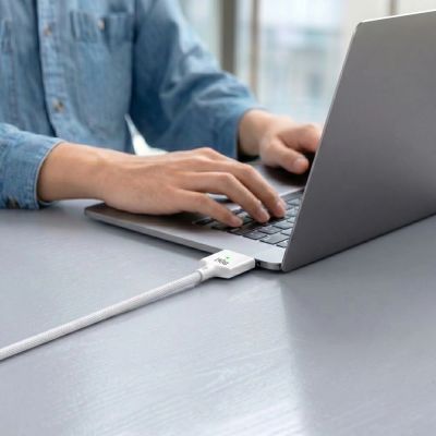 12. Kabel Tech-Protect MMC01 Ultraboost USB-C / USB-C MagSafe 3 140W 200 cm do MacBook - biały