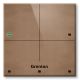 2. Grenton Panel dotykowy/ 4 pola dotykowe/ TF-Bus/ jasny, wykonany z naturalnej skóry front