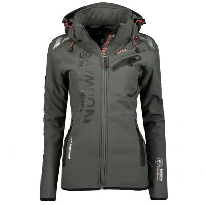 Kurtka softshell damska Geographical Norway Reine Grey/Black Lady 007  (WU6099F/GN Grey/Black)