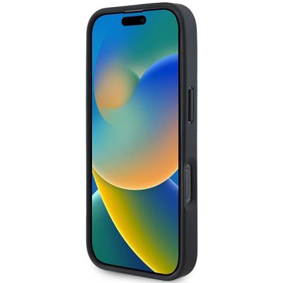 4. Etui BMW Leather Hot Stamp na iPhone 16 Pro - czarne