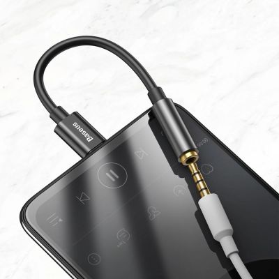 11. Adapter Baseus L54 do słuchawek USB-C / mini jack 3.5mm DAC 24 bit 48 KHz - czarny