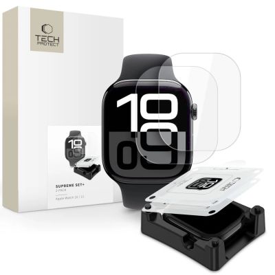 Folia hydrożelowa Tech-Protect Supreme Set 2-pack na Apple Watch 10 46 mm - przezroczysta