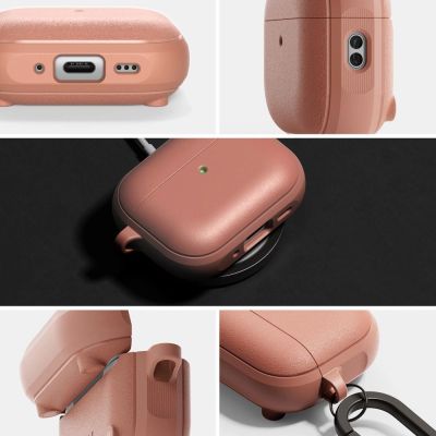 4. Etui Ringke Onyx Magnetic MagSafe na AirPods Pro 3 - różowe
